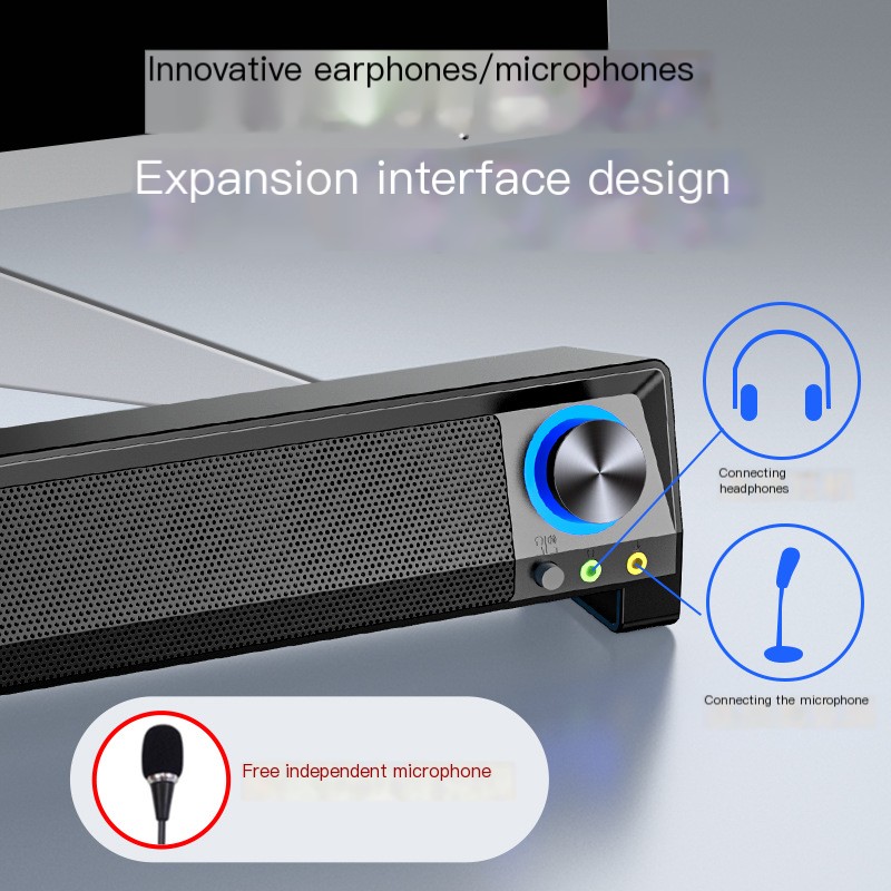 Cross-border wired Bluetooth speaker and desktop microphone