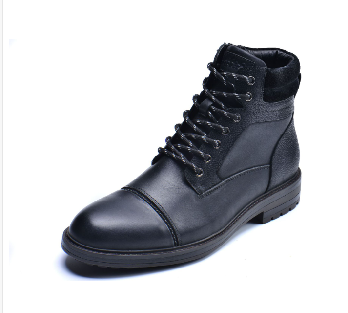 Men's Casual Leather Martin Boots Image 1