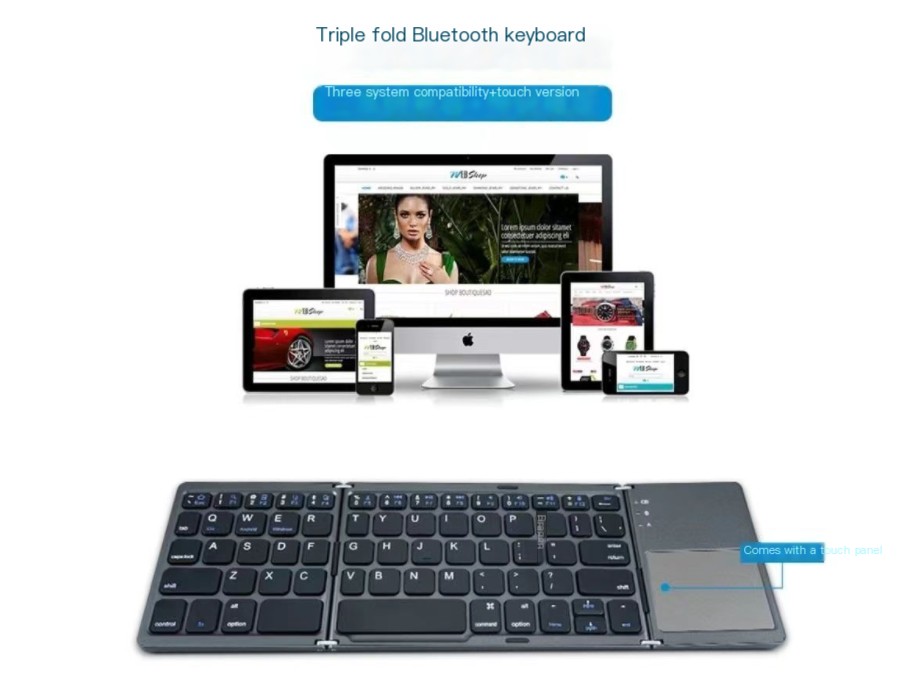 Wireless Bluetooth Folding Mini Keyboard