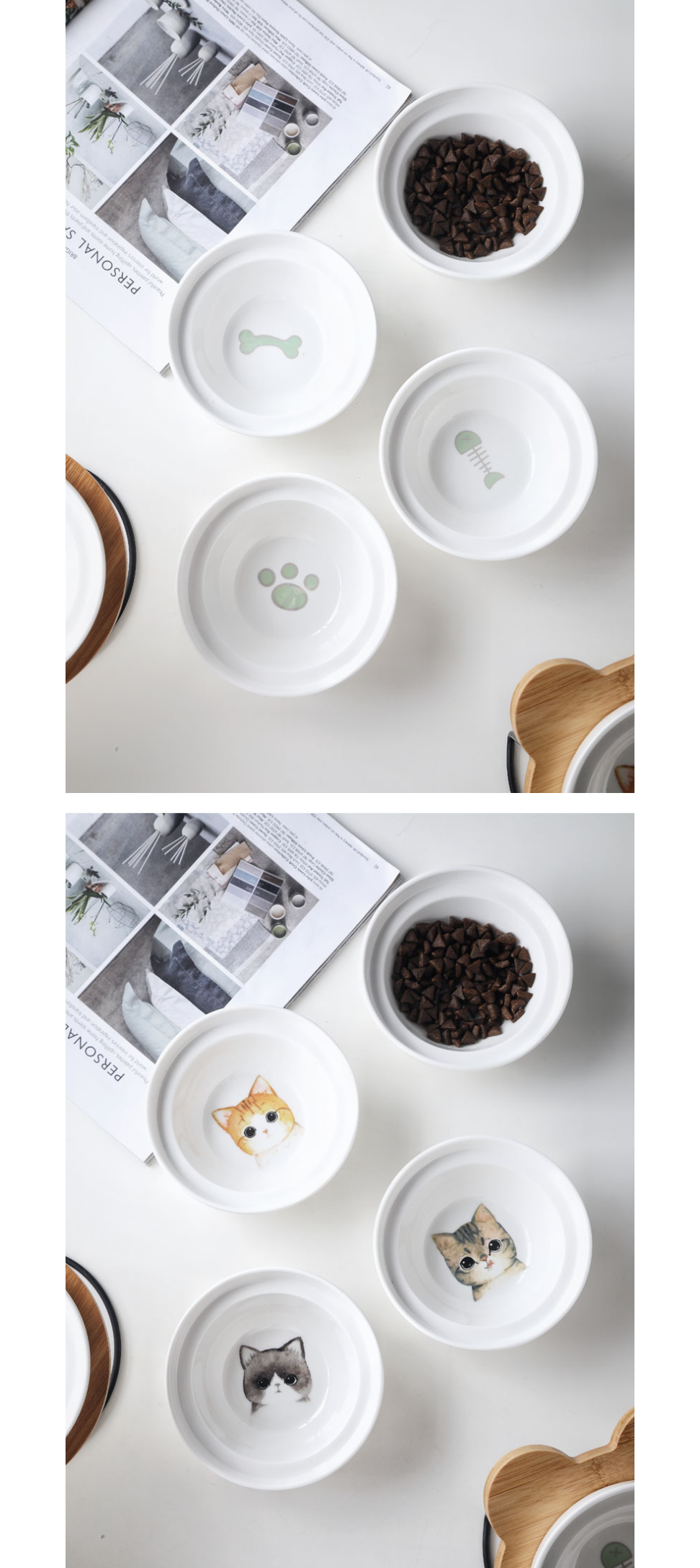 Wooden Frame Ceramic Bowl 3