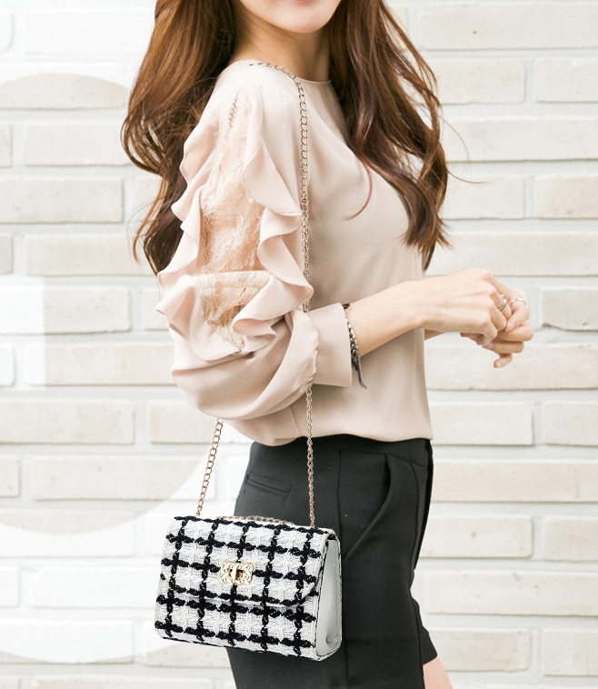 Chic Sequin Shoulder Bag Chain Strap