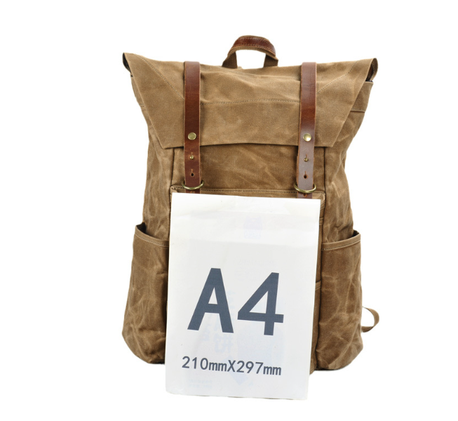 Retro Handmade Waterproof Backpack Image 1