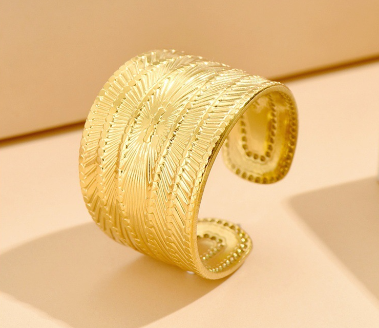 Retro Wide Stainless Steel Ring 3