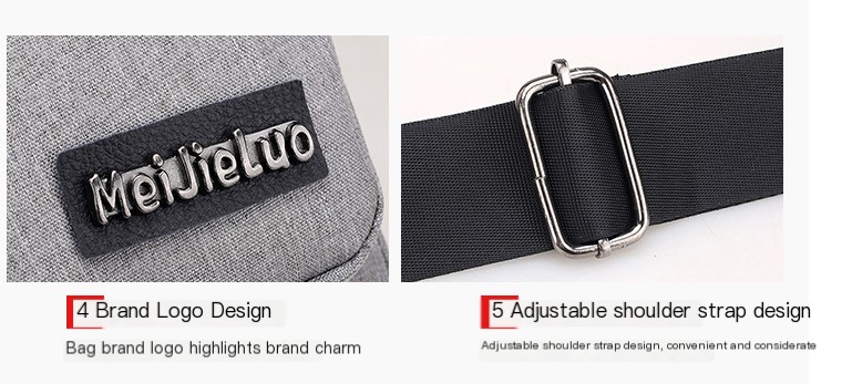 Men's Chest Bag Trendy USB
