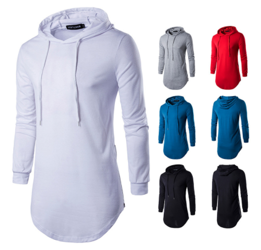 Various Colors of Hooded Long Shirt