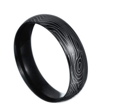 Men's Patterned Titanium Steel Ring Image 3
