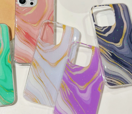Colorful Crystal Marble Pattern Phone Case