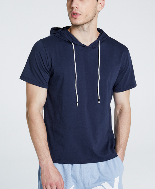Men's Sweatshirt Hooded Short Sleeve 3