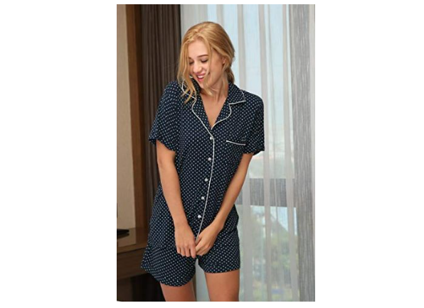 Striped Polka Dot Pajama Set Image 10