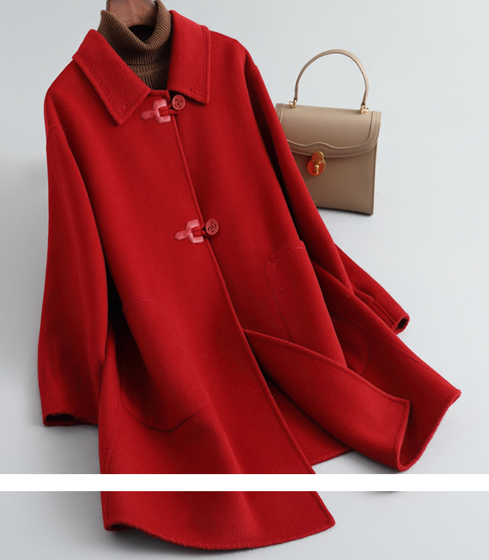 Small Lapel Cashmere Coat