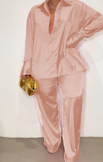 Elegant Satin Tracksuit Image 2