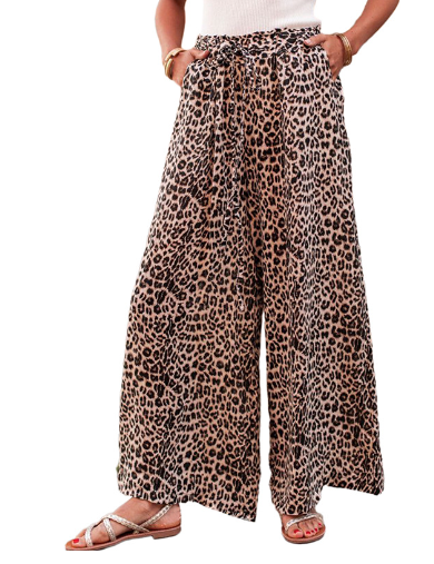 Stylish Leopard Pants on Model