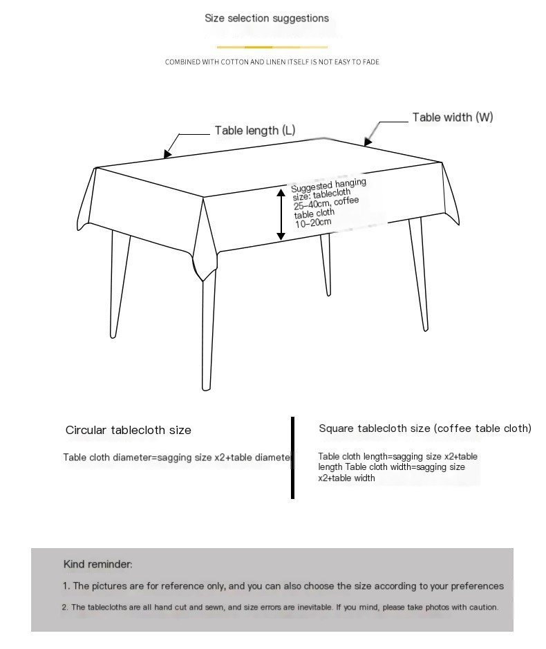 Large Round Tablecloth