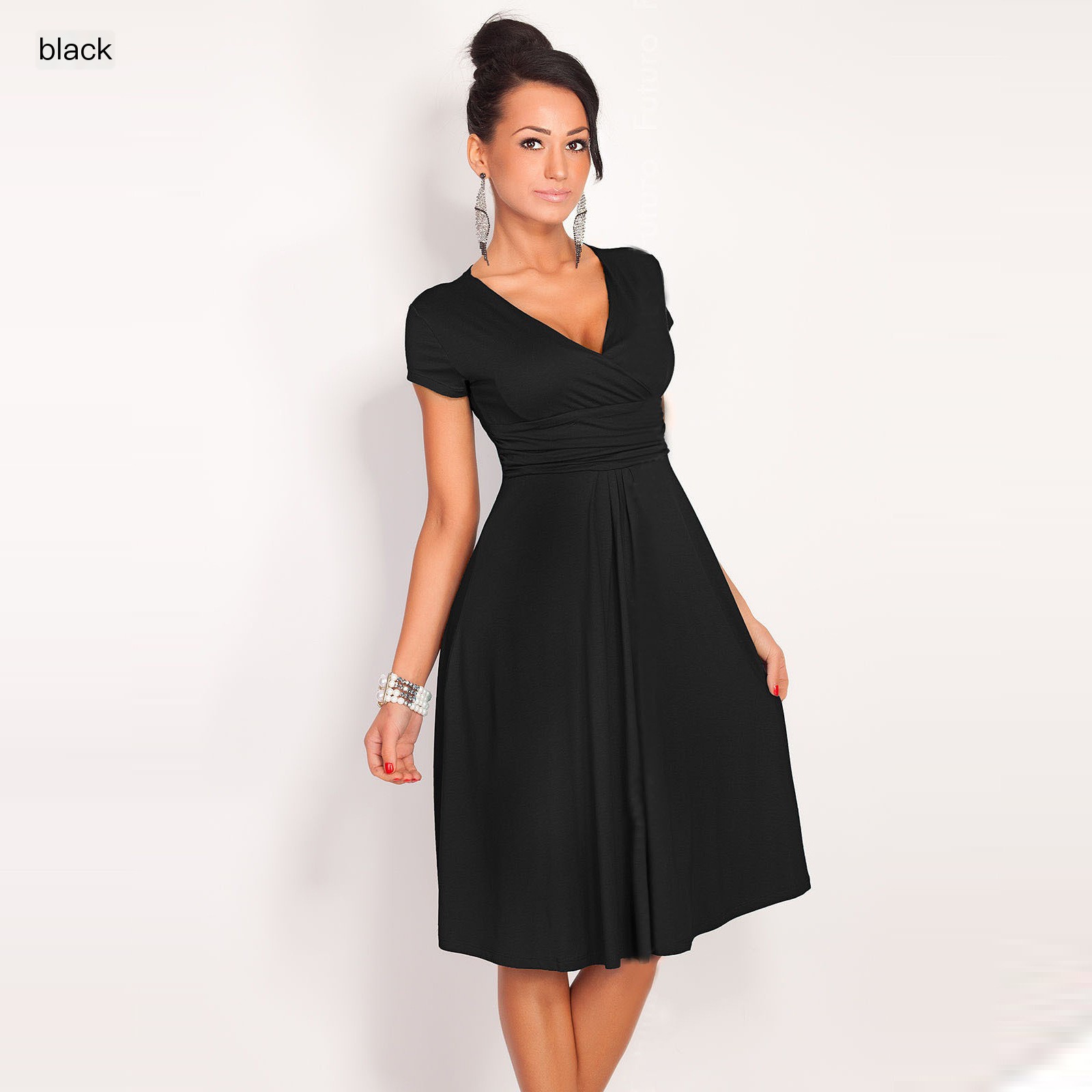 Deep V-neck dress image 6