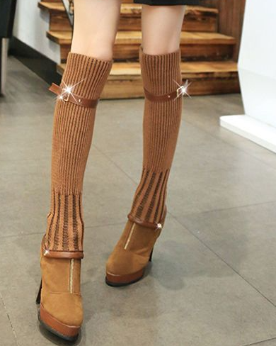 Brown High Heel Over-the-Knee Boots
