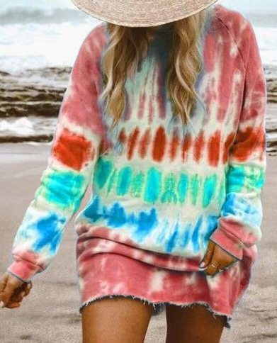 Colorful Tie-Dye Dress