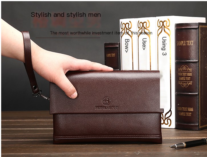 Brown Genuine Leather Man Bag