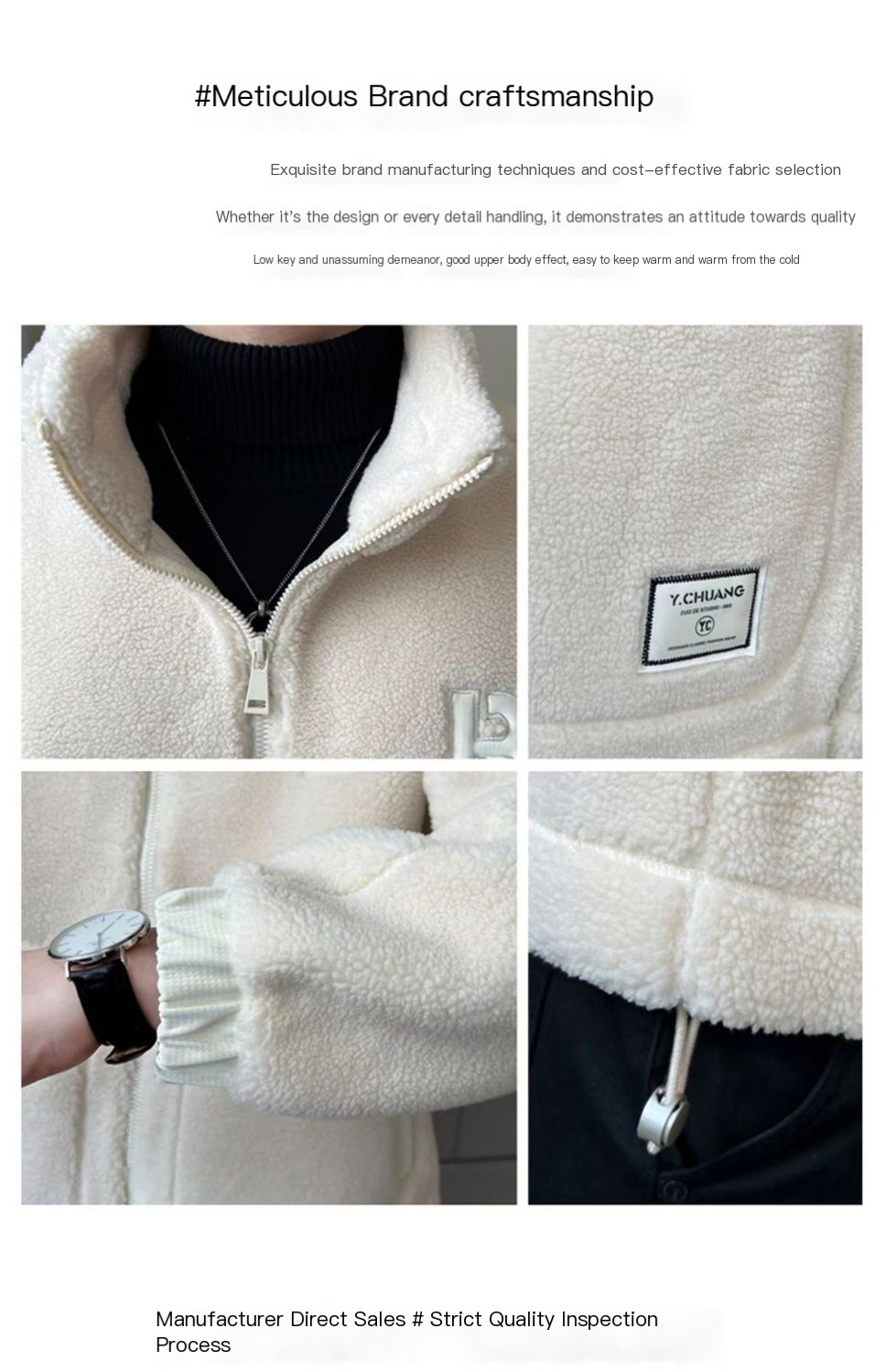 Men's Lamb Fleece Jacket Image 5