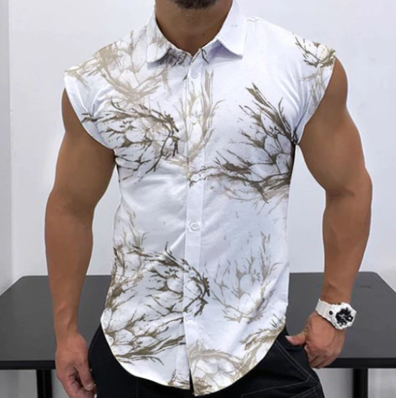 Camisa Regata de Botão Flowers Image 4