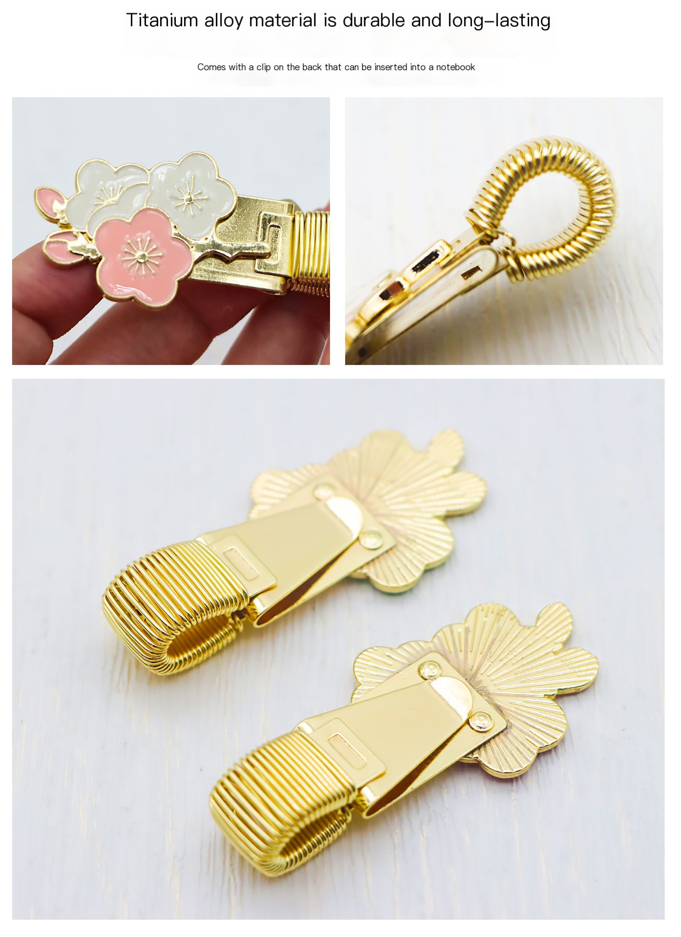 Spring Clip Pen Holder Notebook Image 2
