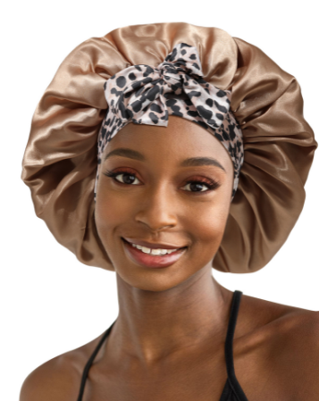 Bonnet de Soin des Cheveux Satin Double Tendance Rouge