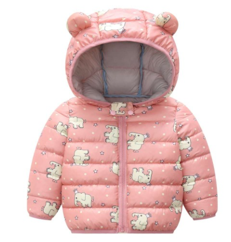 Jaqueta Puffer Infantil com Orelhinhas