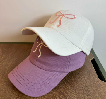 Cute Bow Pink / Denim Baseball Cap image