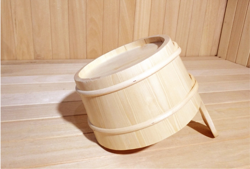 Sauna Bucket in Use