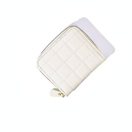 Double Zipper Pull Cowhide Multifunctional Coin Purse - Black