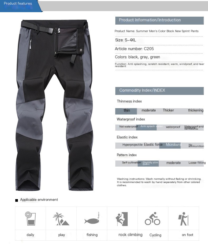 Men's Summer Outdoor Tactical Pants in Action