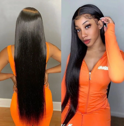 Black Lace Front Straight Wig