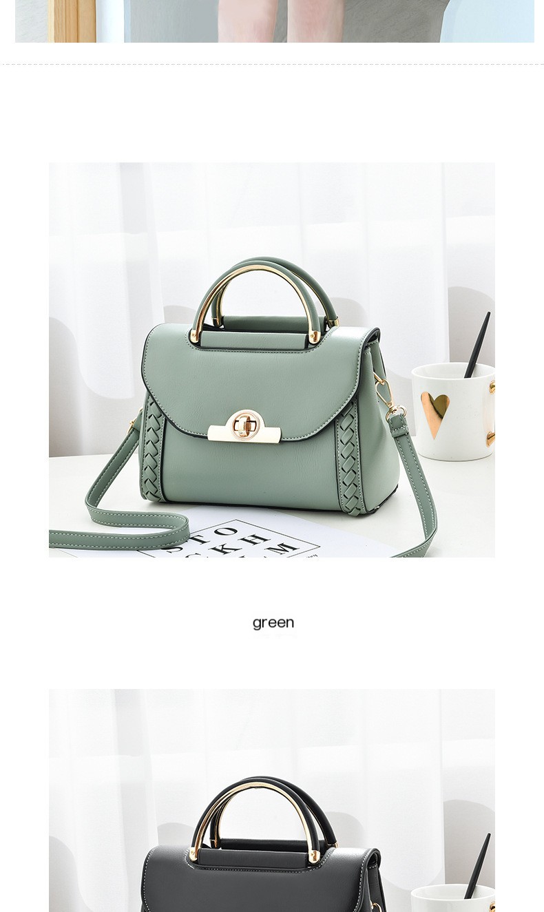 Bolso de mano estampado en verde