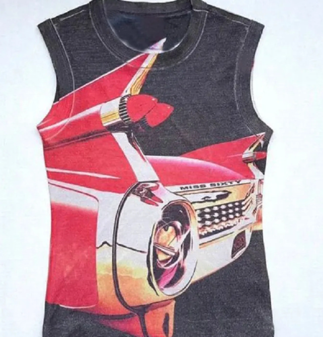 Color Variations of Printed Car Tank Top