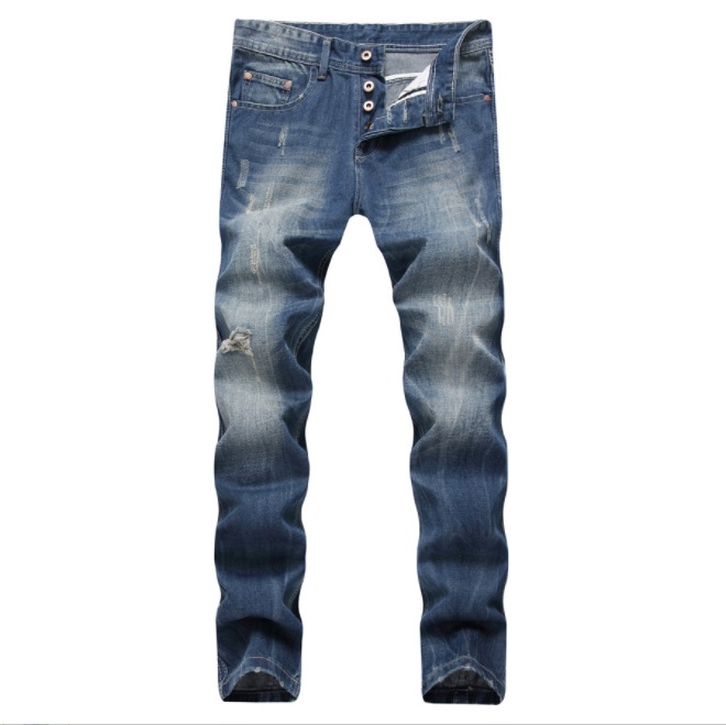 Buttoned Denim Pants
