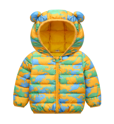 Jaqueta Puffer Infantil com Orelhinhas