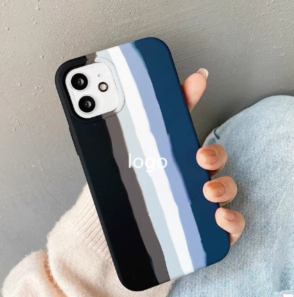 Creative Rainbow Liquid Silicone Phone Case