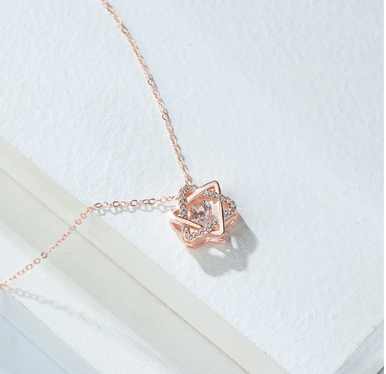 Gold Hexagonal Star Pendant