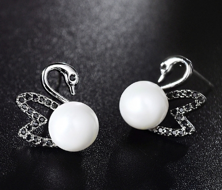 Swan Earrings 2