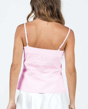 Y2K Lace Patchwork Pink Crop Top - Image 2