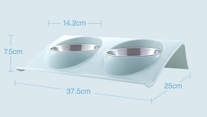 Double Stainless Steel Pet Bowl 2