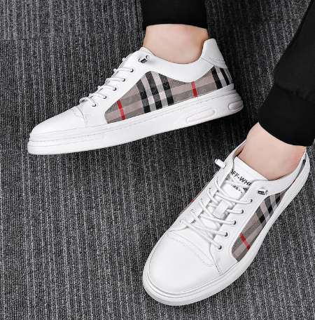 Breathable Check Cloth Board Shoes