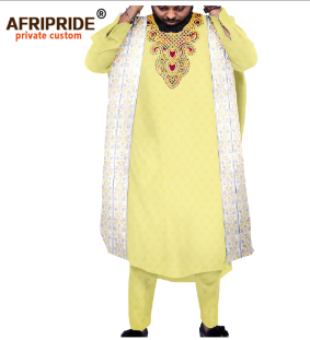 African Couple Suit Embroidery 3 Pieces Set - Image 2
