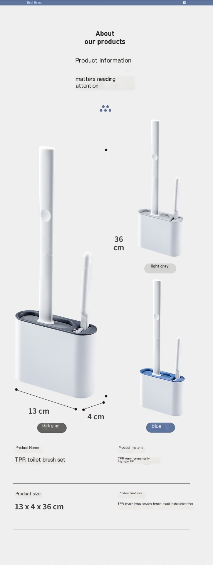 Toilet Brush Set 4