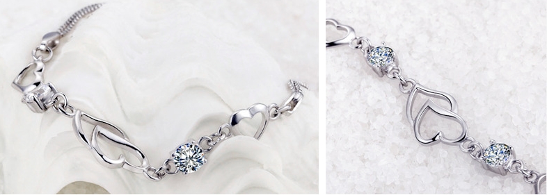Heart Connection Bracelet - Silver