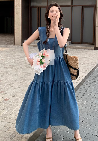 Denim Strap Dress