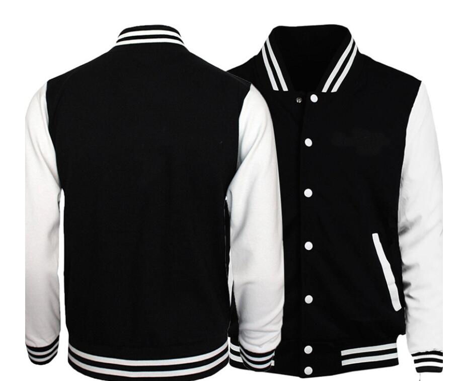 Spring Autumn Men's Pilot Bomber Couple Baseball Jacket University Varsity Solid Color Casual Korean Clothes