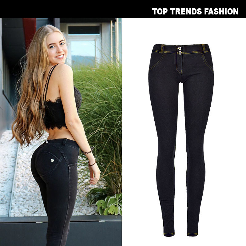 Ultra Stretch Low-Waist Denim Pants Image 2