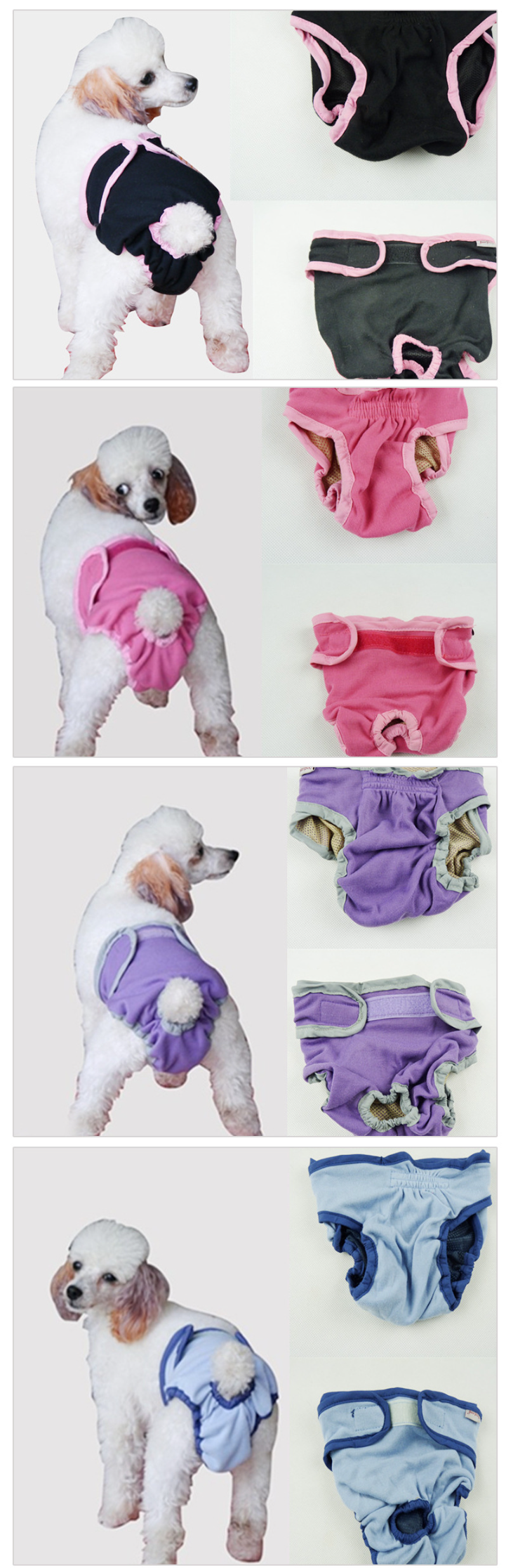 Different Colors of Pet Menstrual Pants