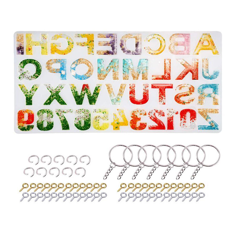 Letter Mould Keychain Epoxy Set image
