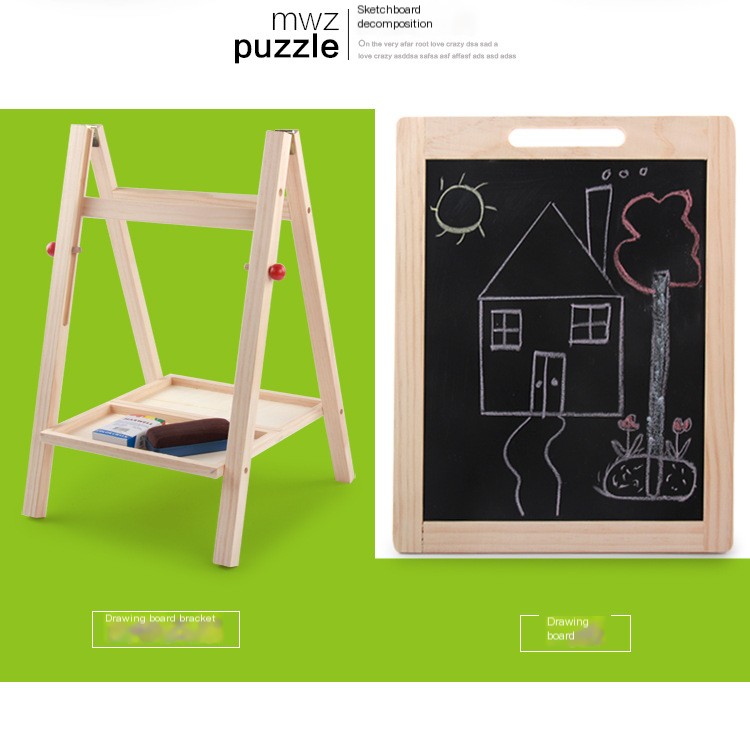 Wooden Dual-Sided Writing Board Image 5